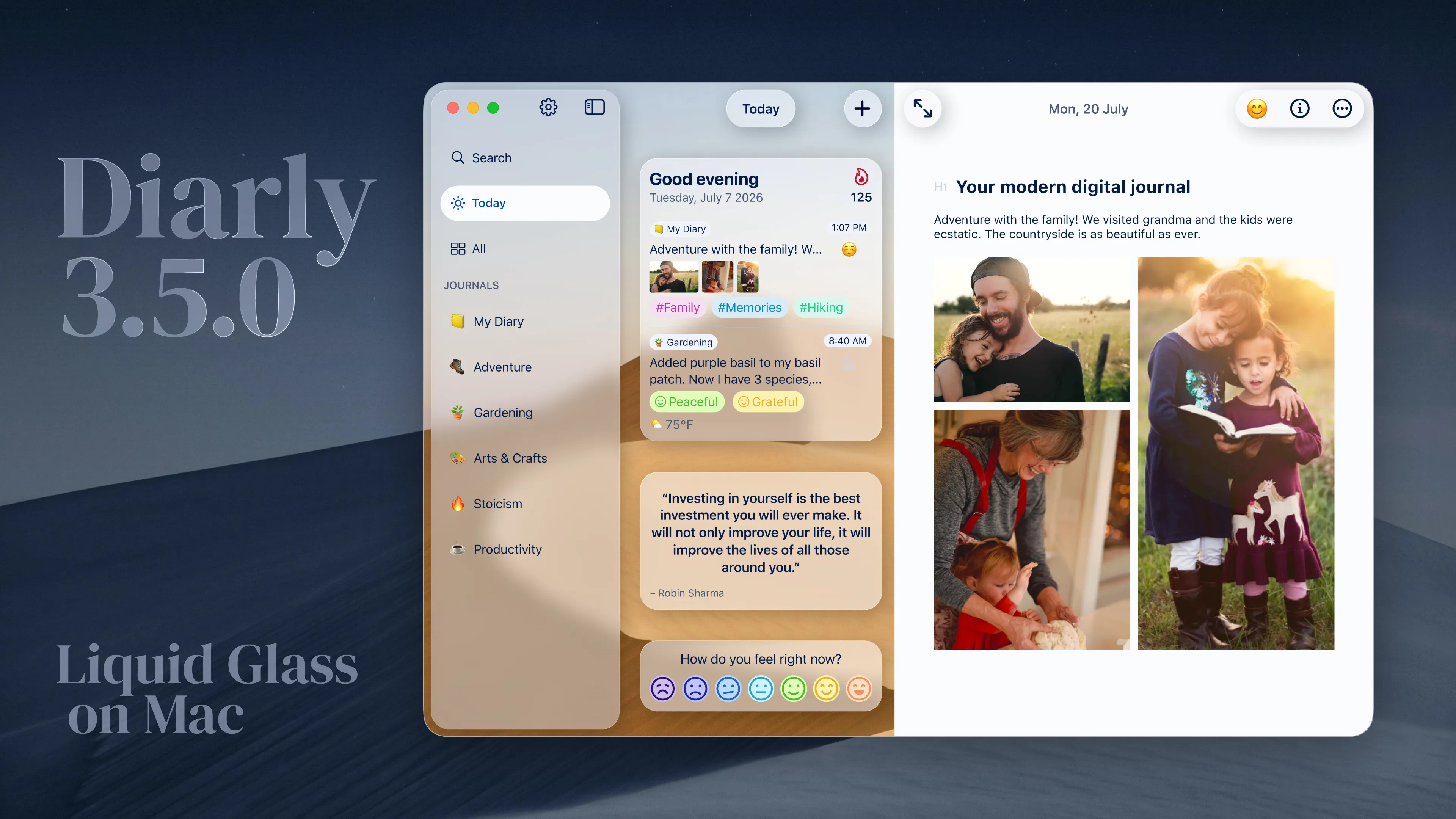 Diarly: Mac Redesign