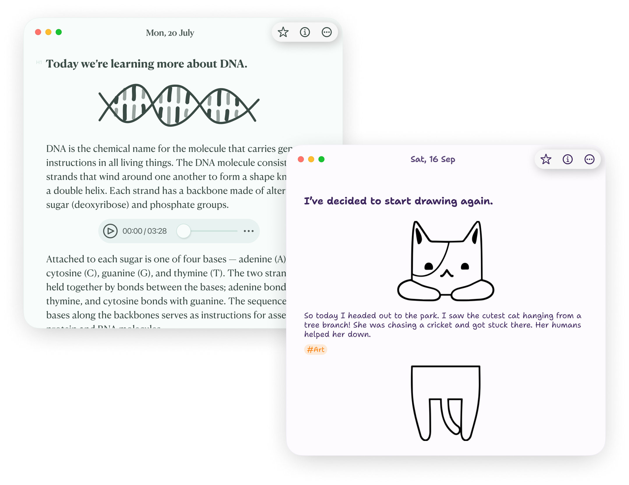 Diarly on Mac, iPad, and iPhone