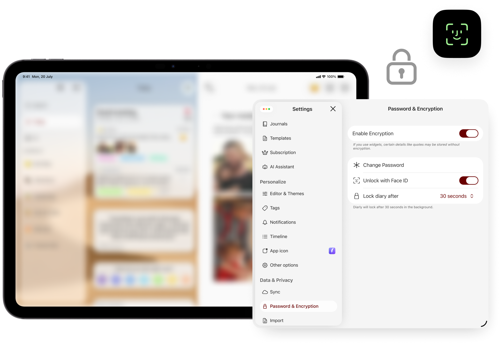 Diarly on Mac, iPad, and iPhone