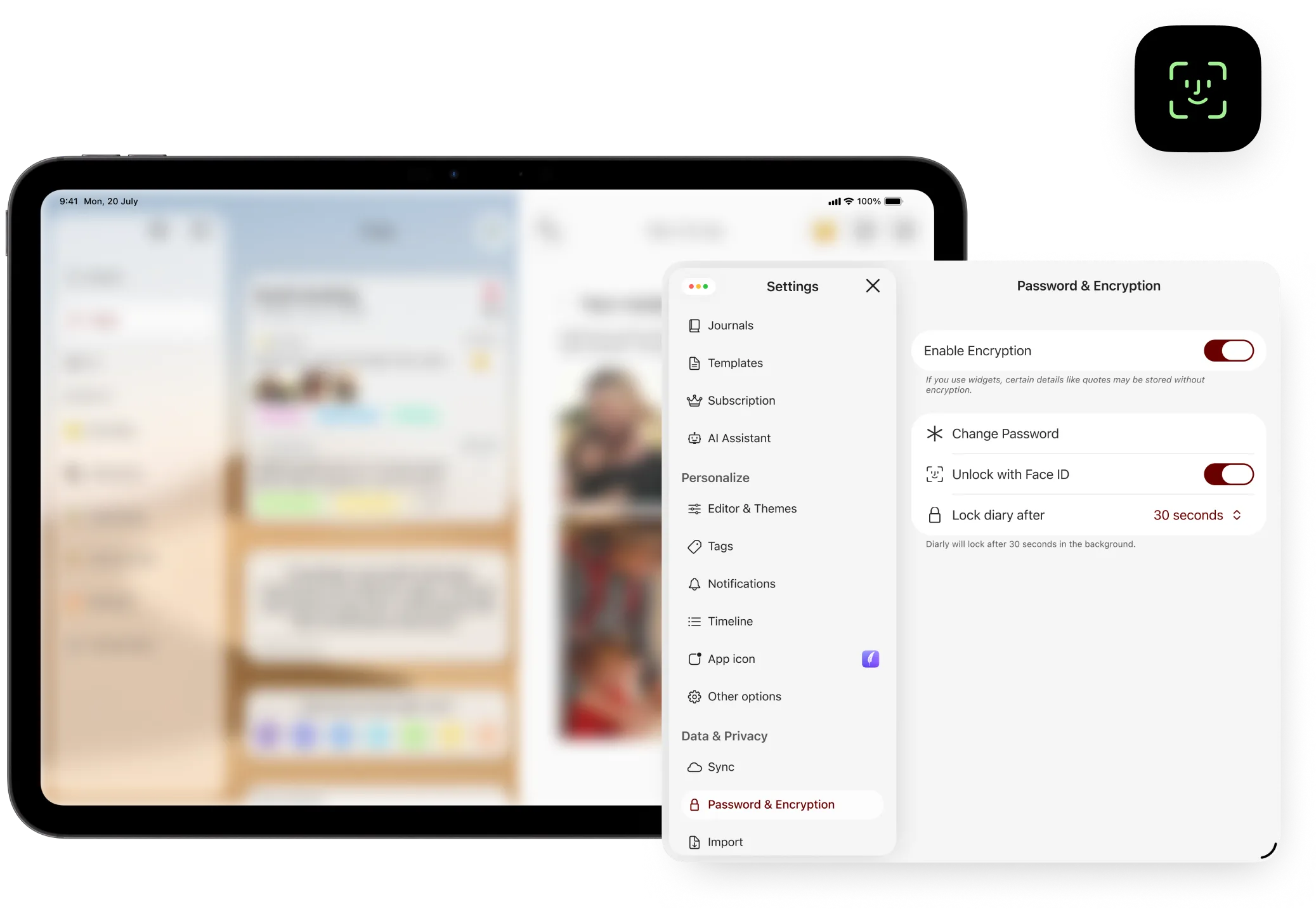 Diarly Password Protection