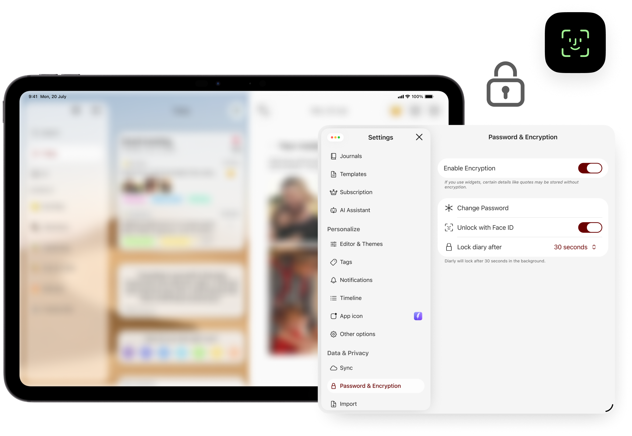 Diarly on Mac, iPad, and iPhone