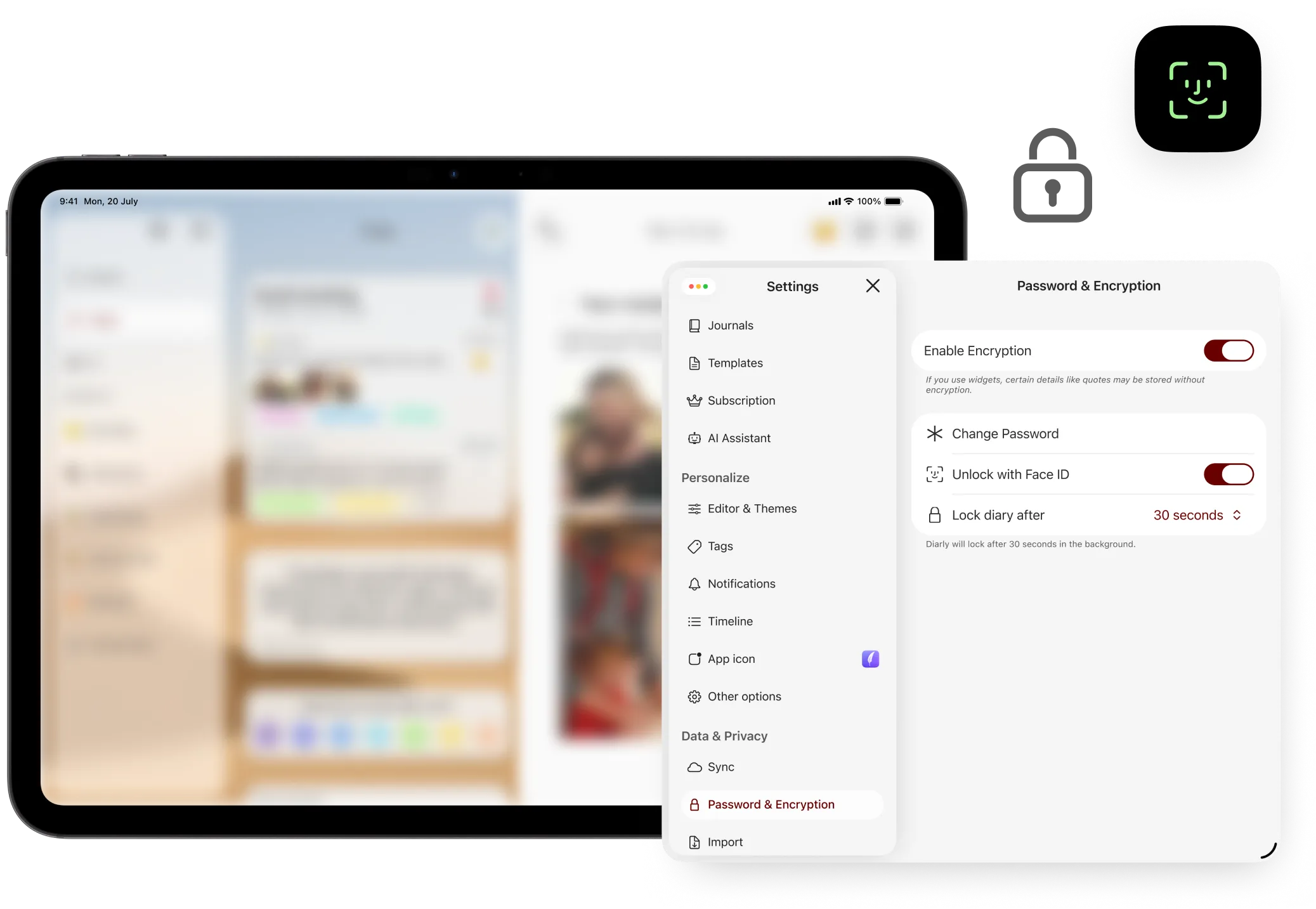 Diarly Password Protection