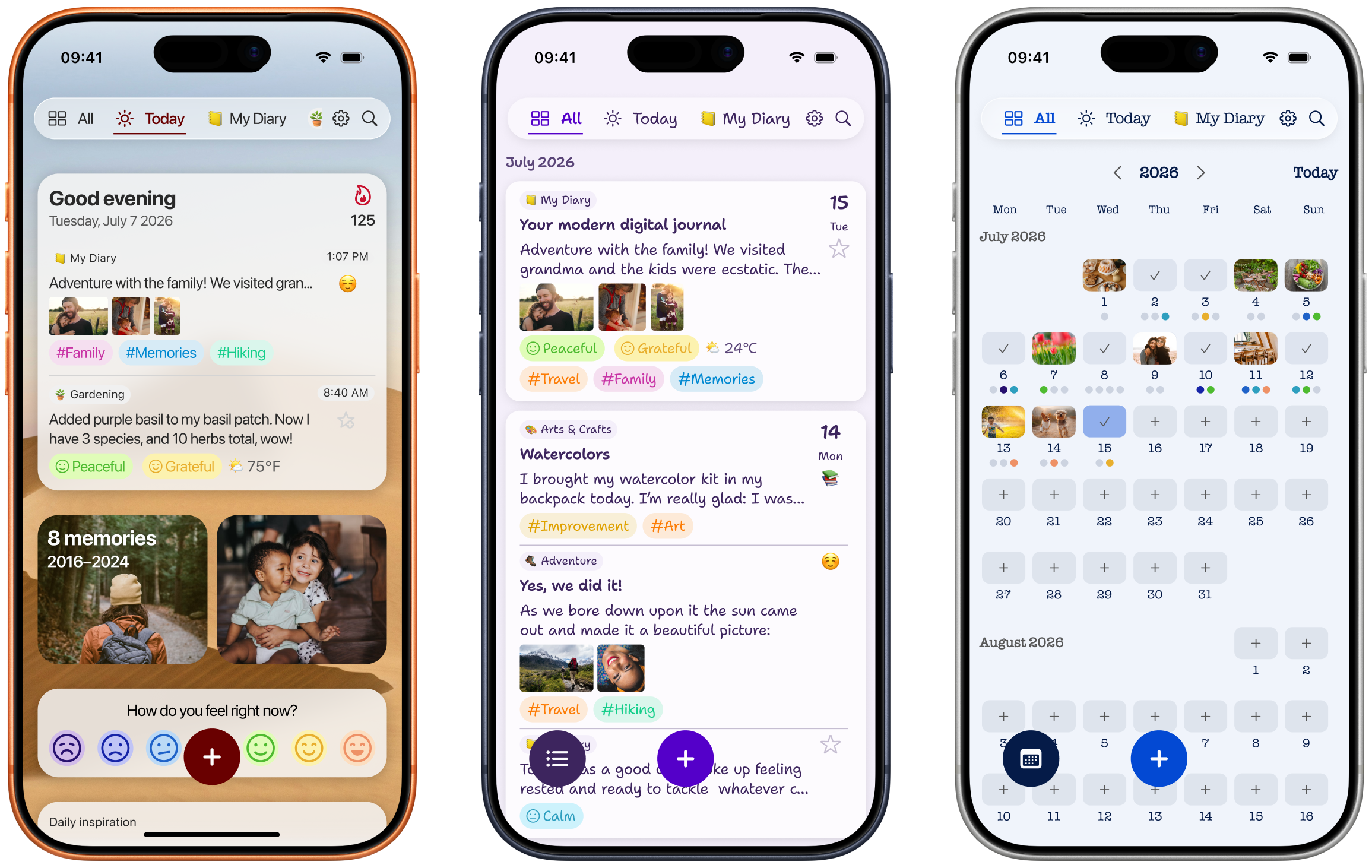 Diarly on Mac, iPad, and iPhone