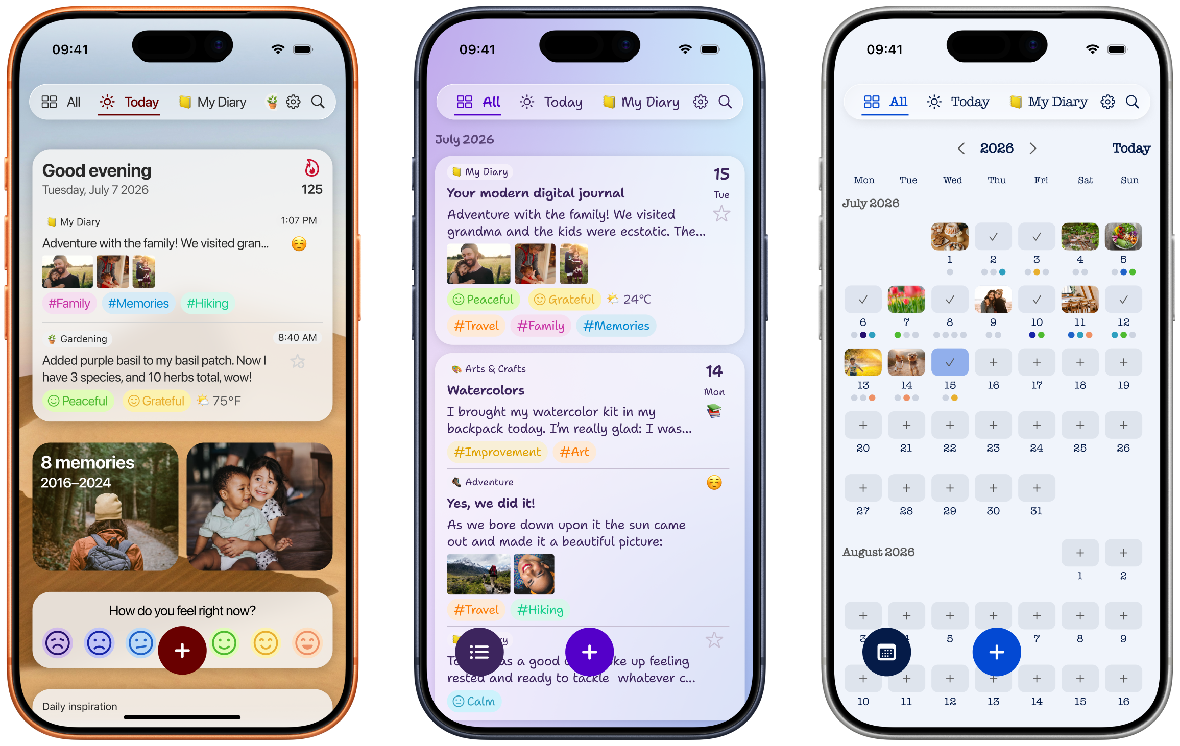 Diarly on Mac, iPad, and iPhone